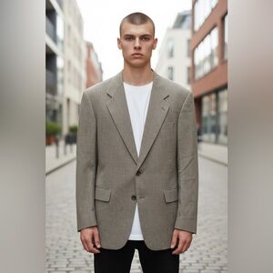 Boss Hugo Boss Apolon/Akropolis Wool Blend Tan Men’s Blazer Sz 42R